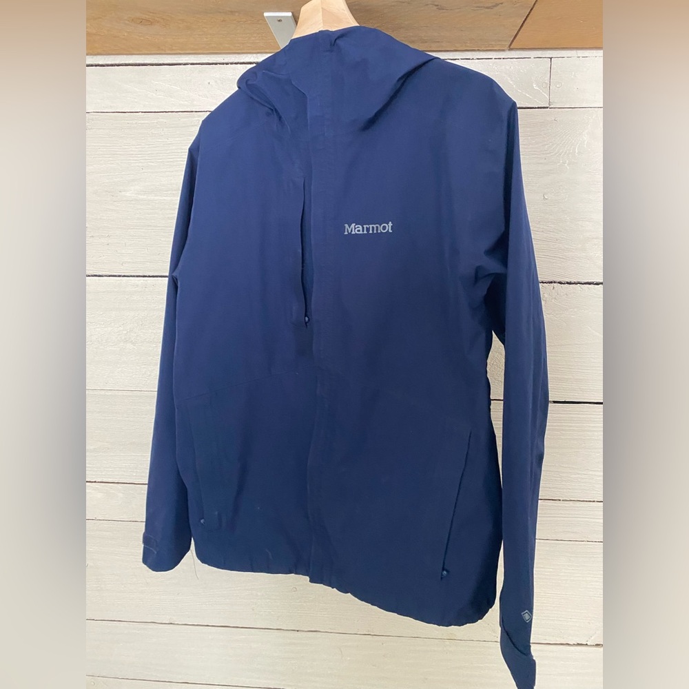 Marmot Deep Navy Lightweight Hooded Shell, Goretex